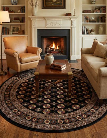 7' 10 x 7' 10 Bokhara Round Rug