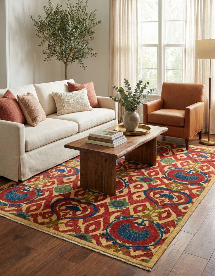 Detail image of 5' x 7'  Hand Knotted Kazak Rug