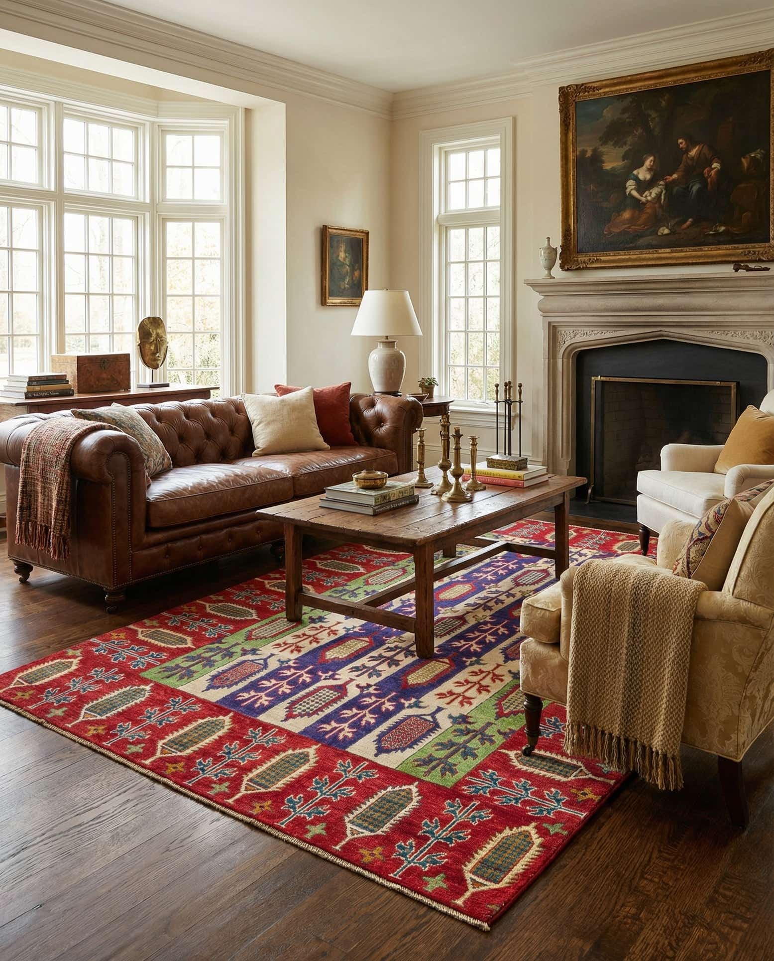 5' 4 x 7' 9 Hand Knotted Kazak Rug