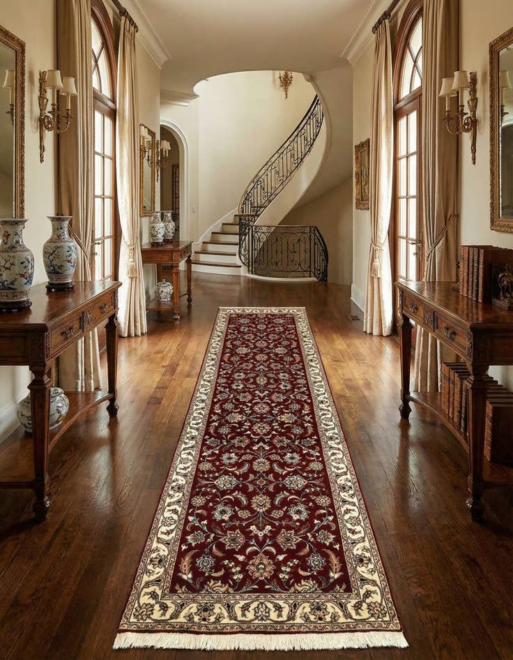 Detail image of  2' 6 x 10' 5 Tabriz Wool Runner Rug