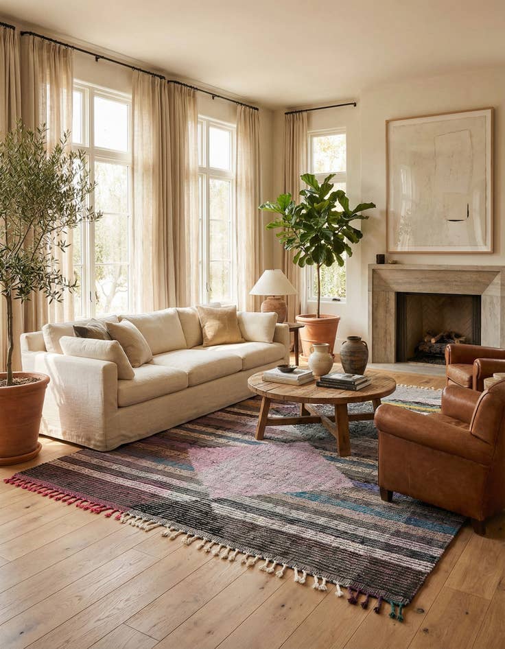 Detail image of 7' 8 x 10' 8  Hand Knotted Moroccan Wool Rug