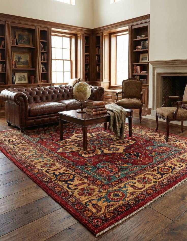 Detail image of 6' 2 x 8' 1 Serapi Wool Rug