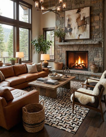 5' x 7' 10 Cowhide - Patchwork Rug