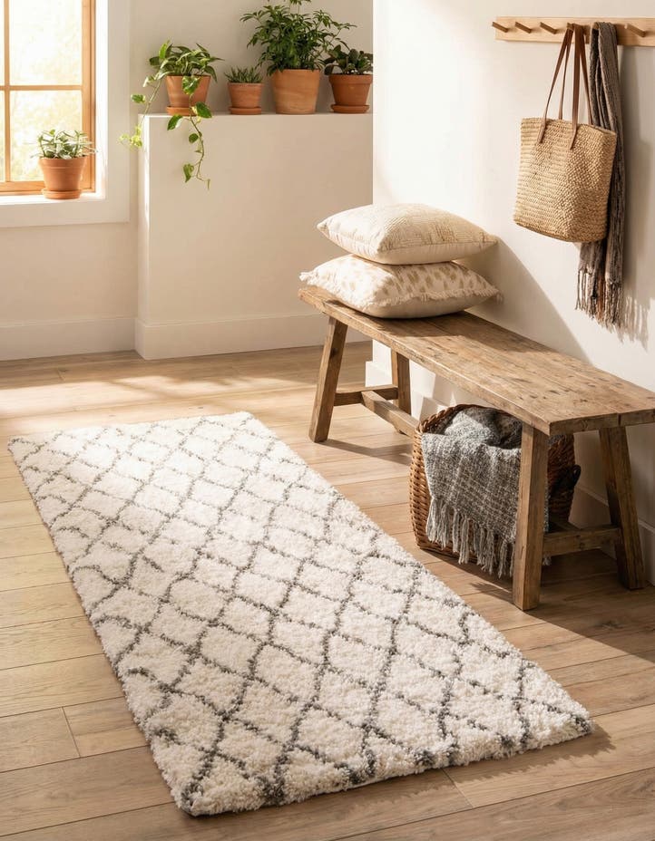 2' x 7' Moroccan Shag Runner Rug