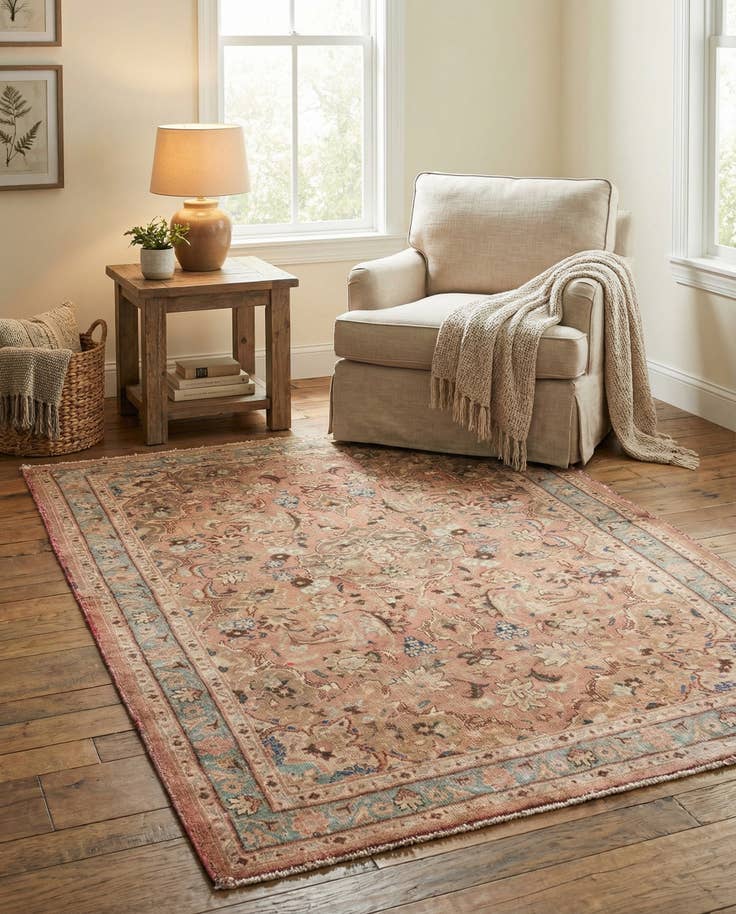 Detail image of 3' 6 x 6' Hand Knotted Ultra Vintage Persian Wool Rug