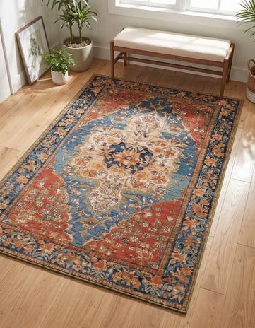 4' x 6' Easy-Clean Traditional Indoor / Outdoor Rug