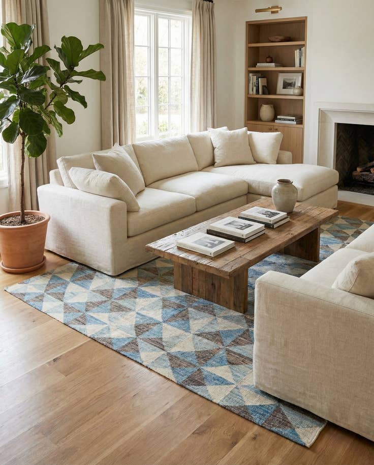 Detail image of 8' 9 x 11' 10 Hand Knotted Moroccan Wool Rug