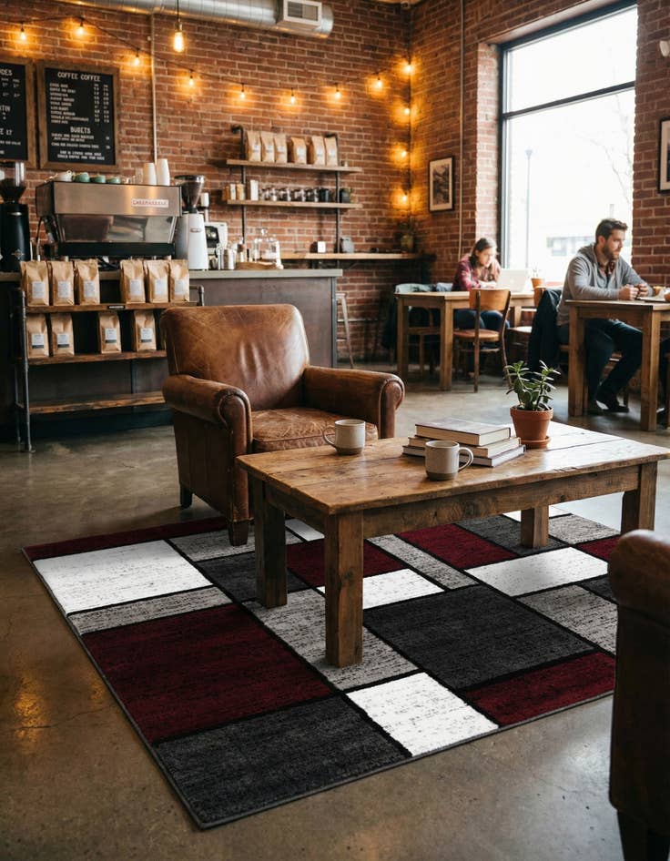 Detail image of 3' 4 x 5' Coffee Shop Rug