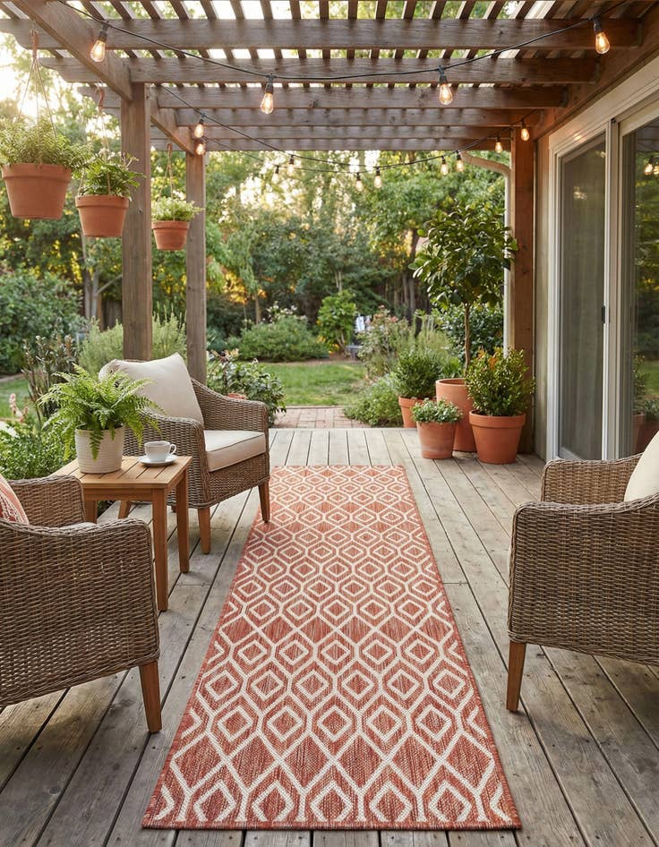 Detail image of  2' x 8'  Washable Jill Zarin Turks and Caicos Indoor / Outdoor Runner Rug