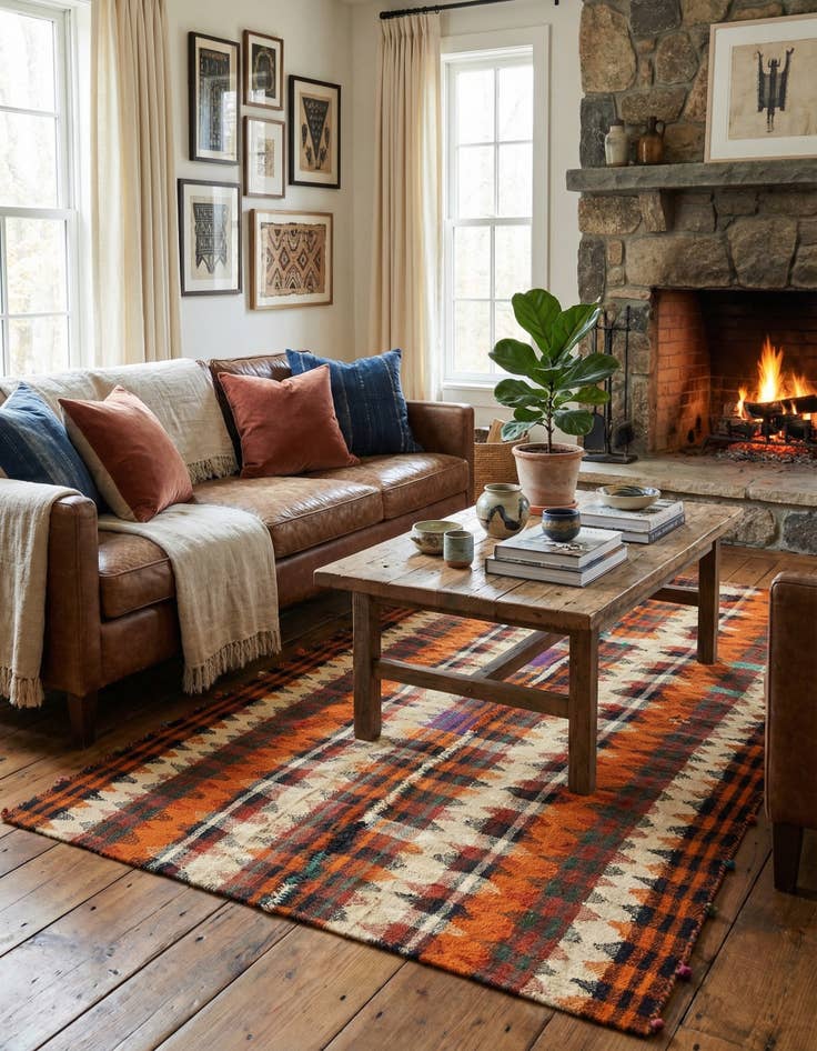 Detail image of 4' 1 x 7' 7 Jajim Rug