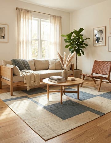 5' x 6' 7 Hand Woven Kilim Modern Wool Rug