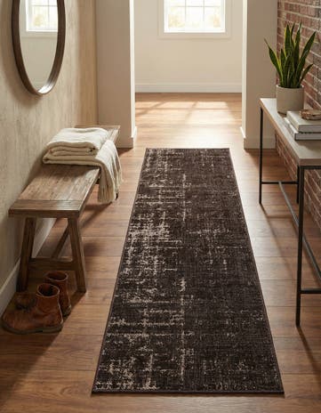 Charcoal Valencia Runner Rug