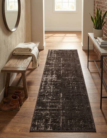Charcoal Valencia Runner Rug