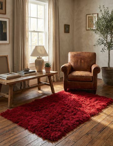 2' 7 x 4' 9 Hand Knotted Moroccan Wool Rug