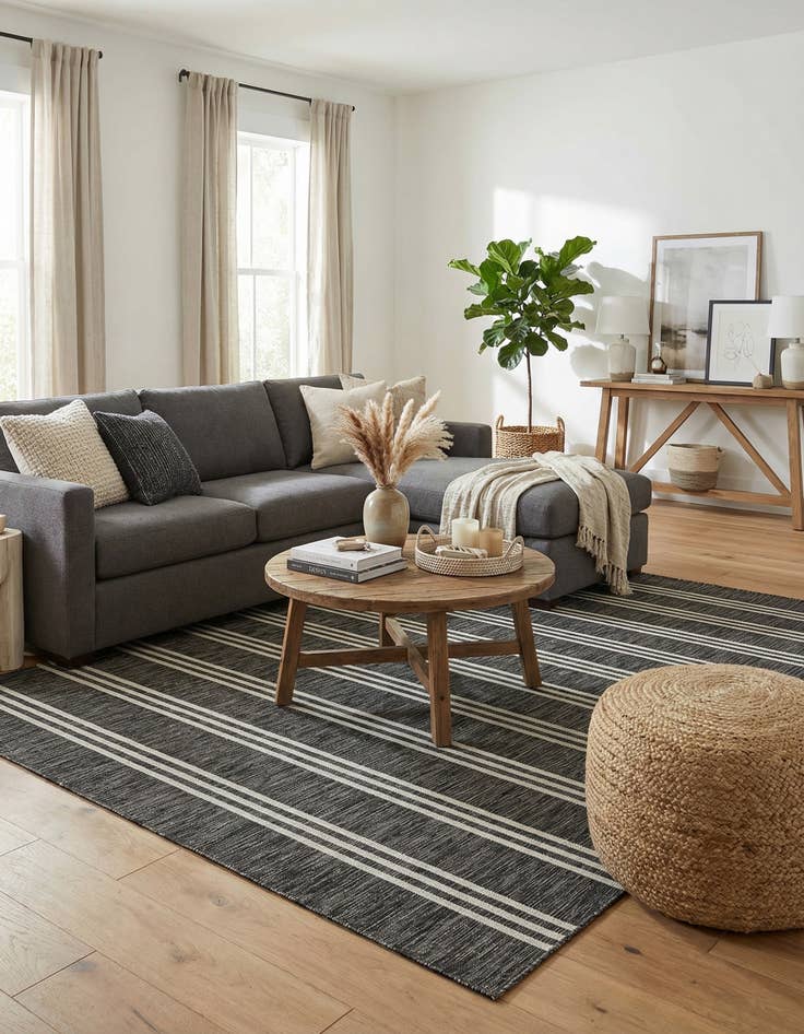 Detail image of 9' x 12'  Washable Jill Zarin Anguilla Indoor / Outdoor Rug