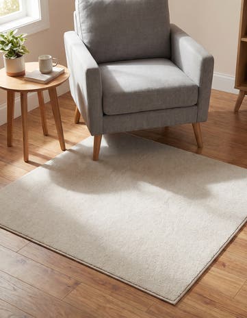 Cloud Gray Everyday Solid Square Rug