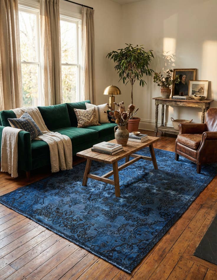 Detail image of  5' 4 x 8'  Hand Knotted Ultra Vintage Persian Wool Rug