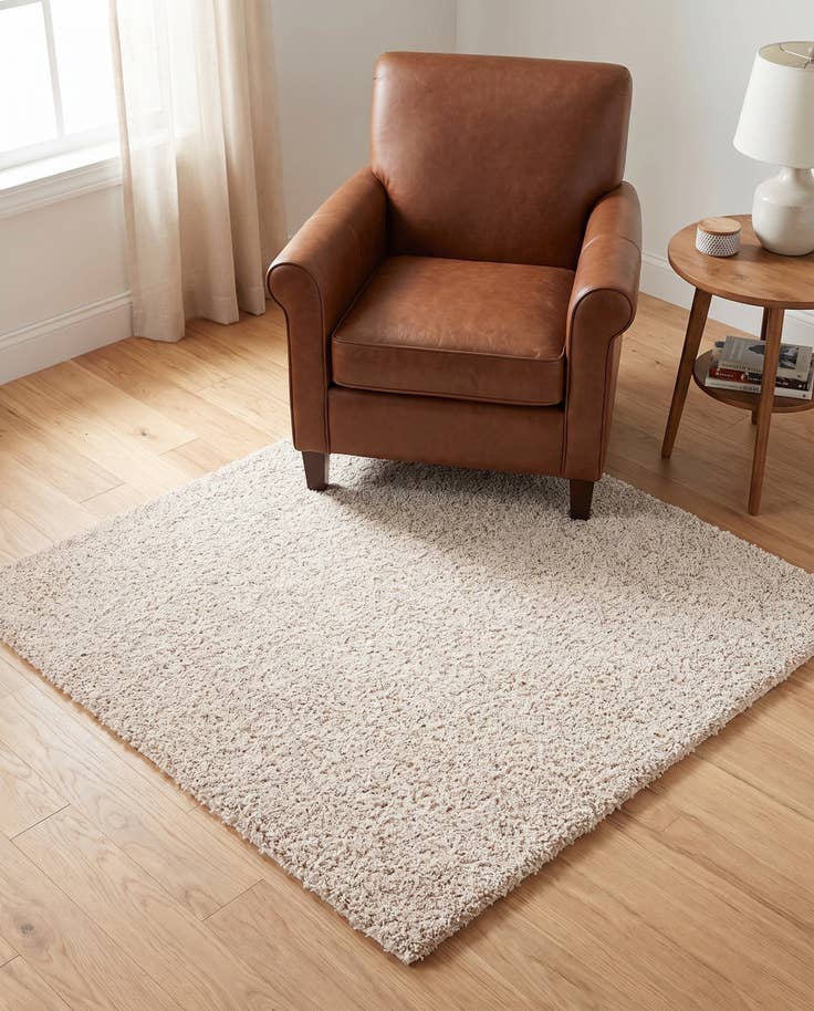 Detail image of 4' x 4' Soft Solid Shag Square Rug