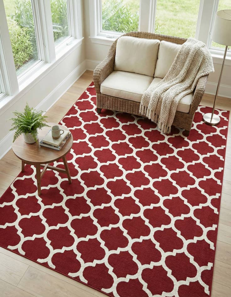 Detail image of  7' 10 x 11' Lattice Rug