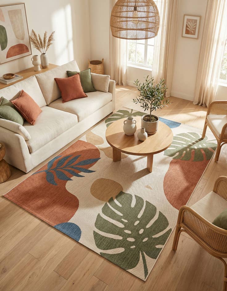 Detail image of  7' 10 x 10'  Washable Baja Indoor / Outdoor Rug