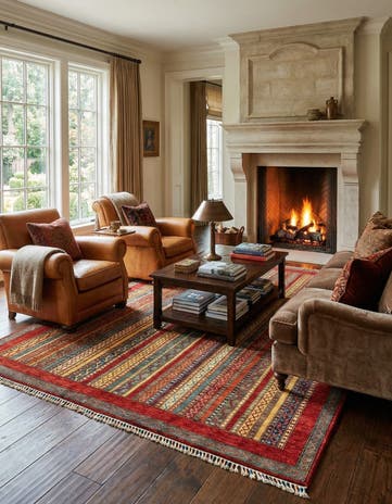 6' 8 x 9' 7 Torkman Wool Rug