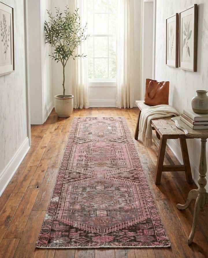 2' 5 x 9' 4 Hand Knotted Ultra Vintage Persian Wool Runner Rug