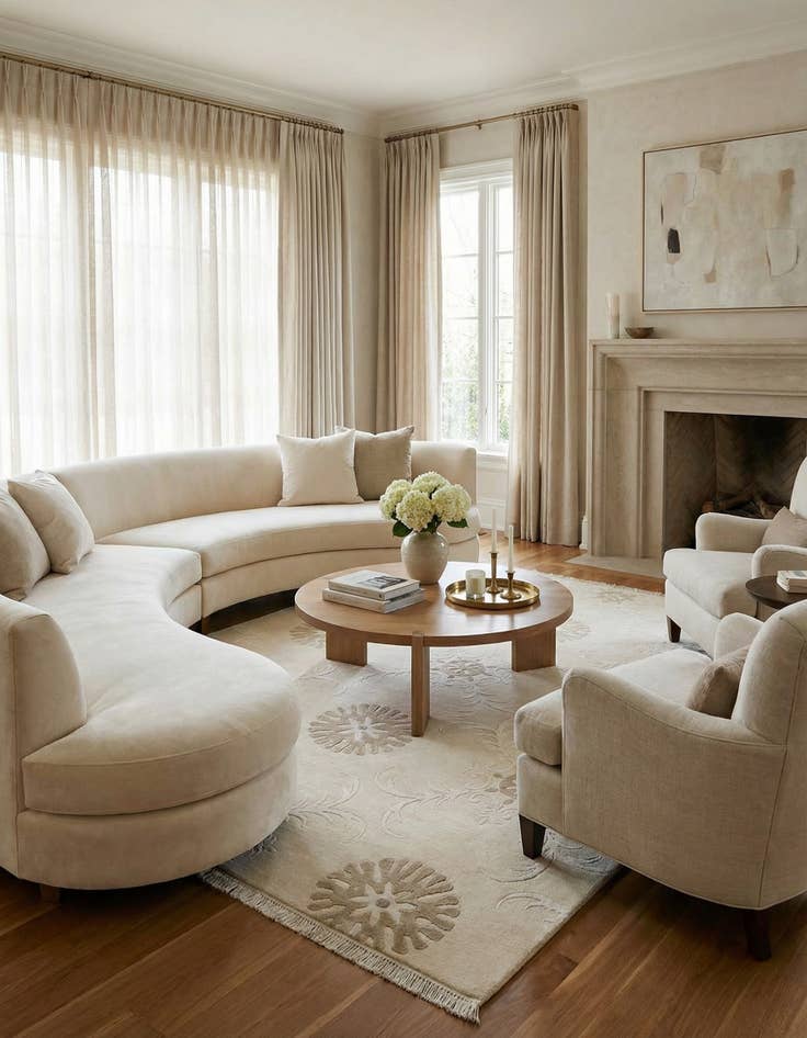 Detail image of  5' 6 x 8'  Hand Knotted Darya Wool Rug