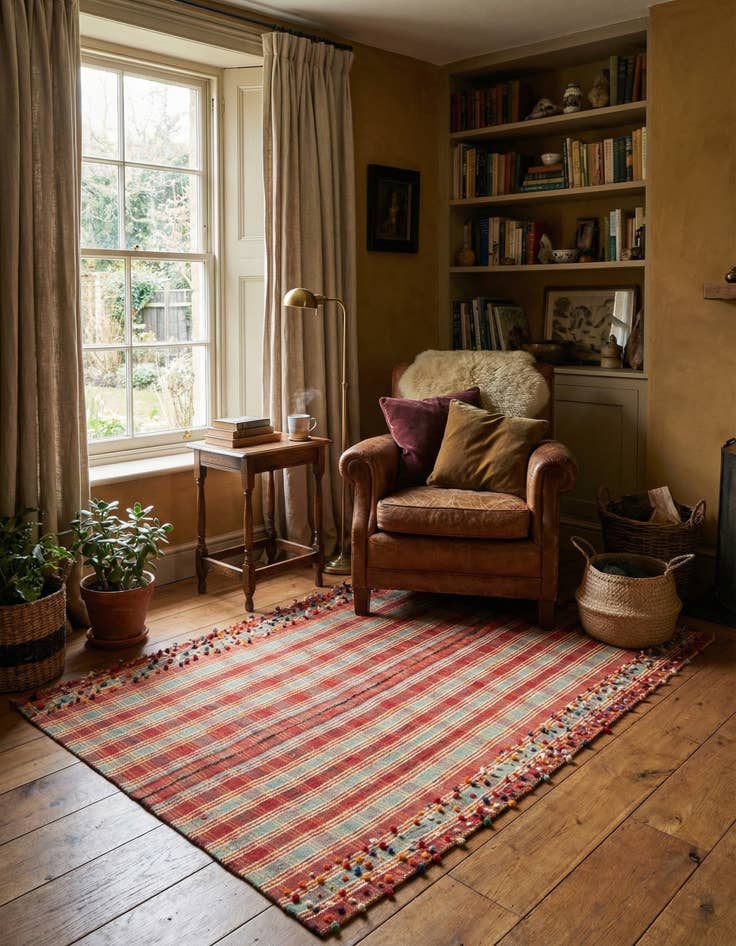 Detail image of 4' 9 x 6' 11 Jajim Rug