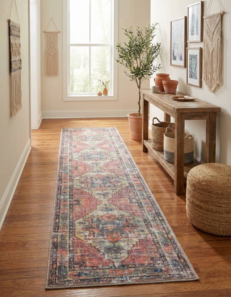 Detail image of 2' x 10'  Washable Maahru Runner Rug