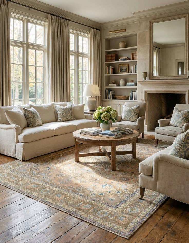 Detail image of 9' 5 x 12' 4  Hand Knotted Ultra Vintage Persian Wool Rug