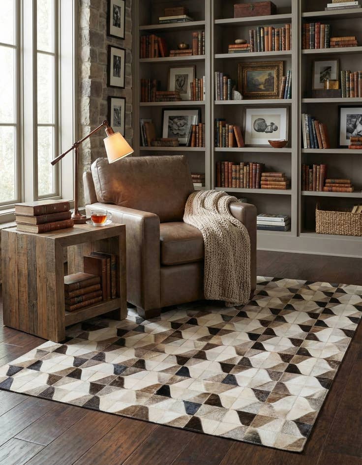 Detail image of  5' 2 x 7' 10 Cowhide Rug