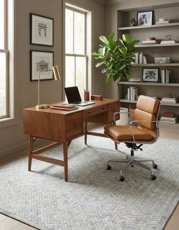 4' x 6' Cowhide Leather Rug