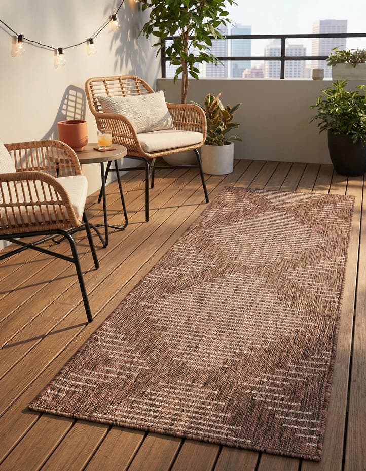 2' x 5' 3 Easy-Clean Modern Indoor / Outdoor...