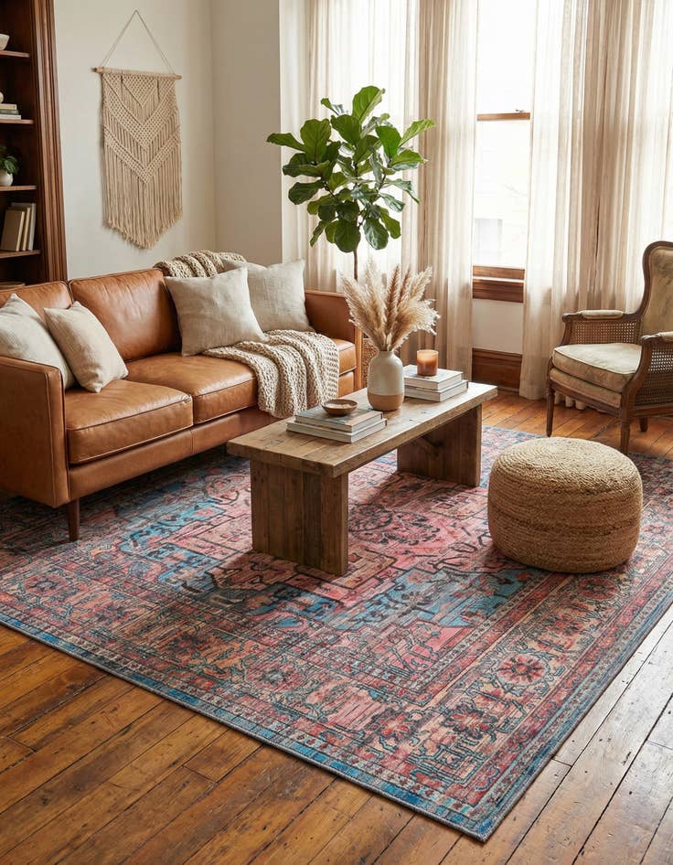 Detail image of  7' 10 x 7' 10  Washable Maahru Square Rug