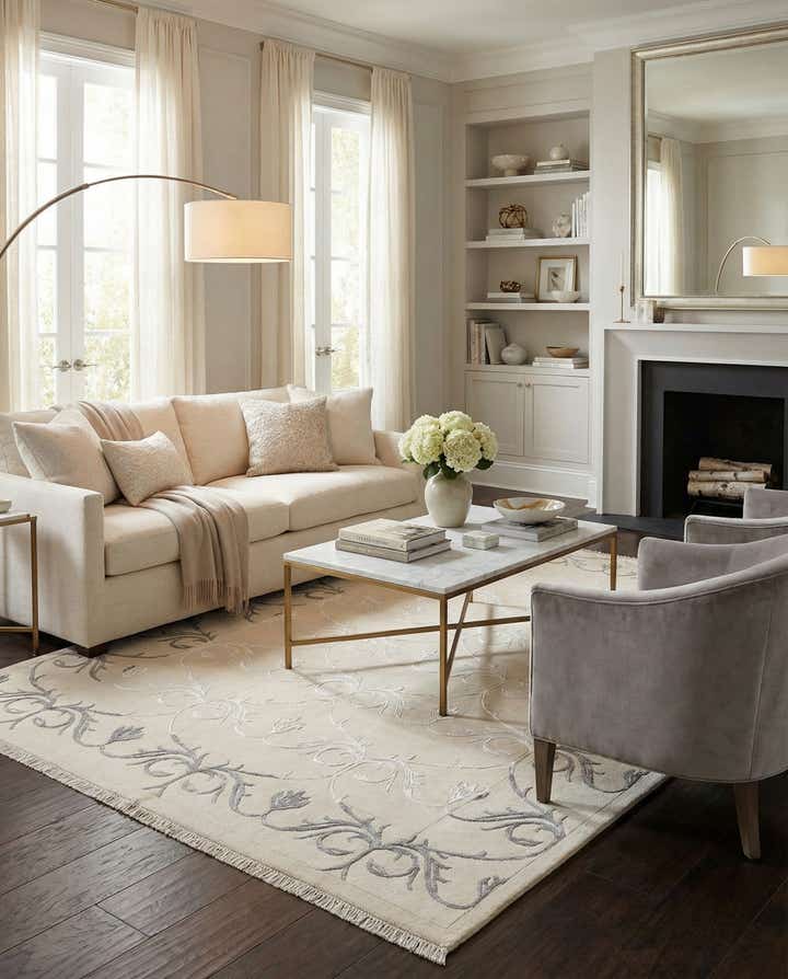 5' 7 x 7' 9 Hand Knotted Darya Wool Rug