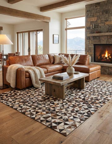 5' 4 x 7' 7 Cowhide Rug