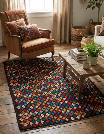 3' x 4' 6 Hand Knotted Balouch Wool Rug