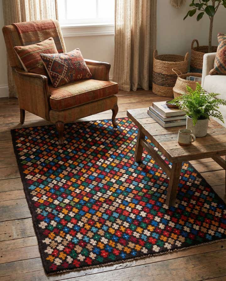 3' x 4' 6 Hand Knotted Balouch Wool Rug