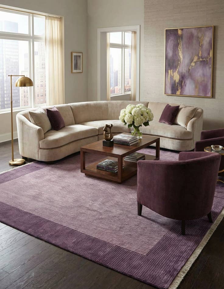 Detail image of 6' 8 x 9' 10  Hand Knotted Darya Wool Rug