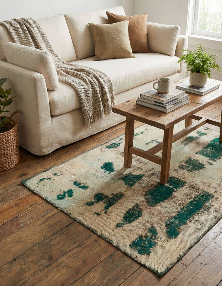 Detail image of  3' x 4' 6  Hand Knotted Ultra Vintage Persian Wool Rug