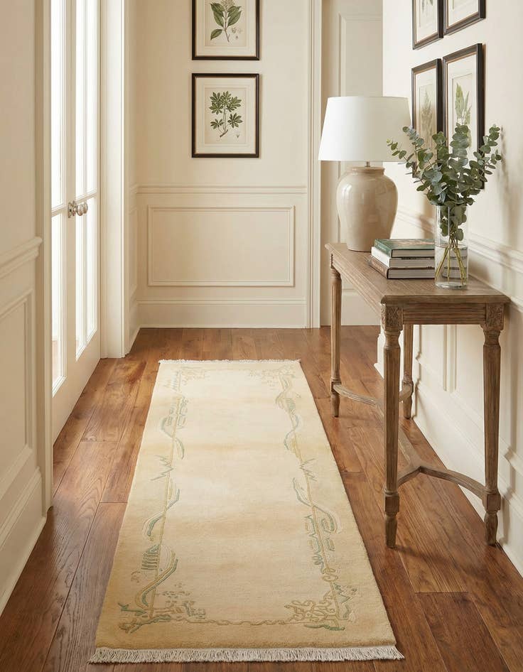 Detail image of 2' 7 x 9' 10  Hand Knotted Darya Wool Runner Rug