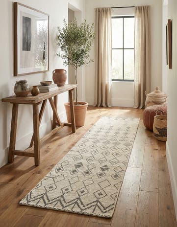 2' 8 x 10' 3 Hand Knotted Moroccan Wool Runner Rug