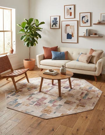 Ivory Deepa Octagon Rug
