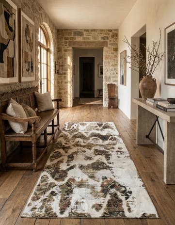 4' 8 x 9' 5 Hand Knotted Ultra Vintage Persian Wool Runner Rug