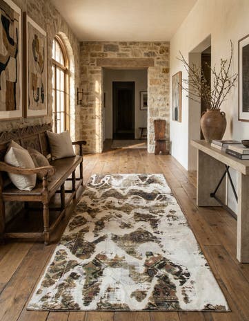 4' 8 x 9' 5 Hand Knotted Ultra Vintage Persian Wool Runner Rug
