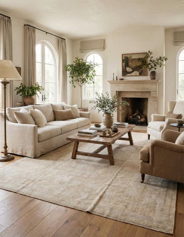 9' 10 x 14' Hand Knotted Oushak Wool Rug