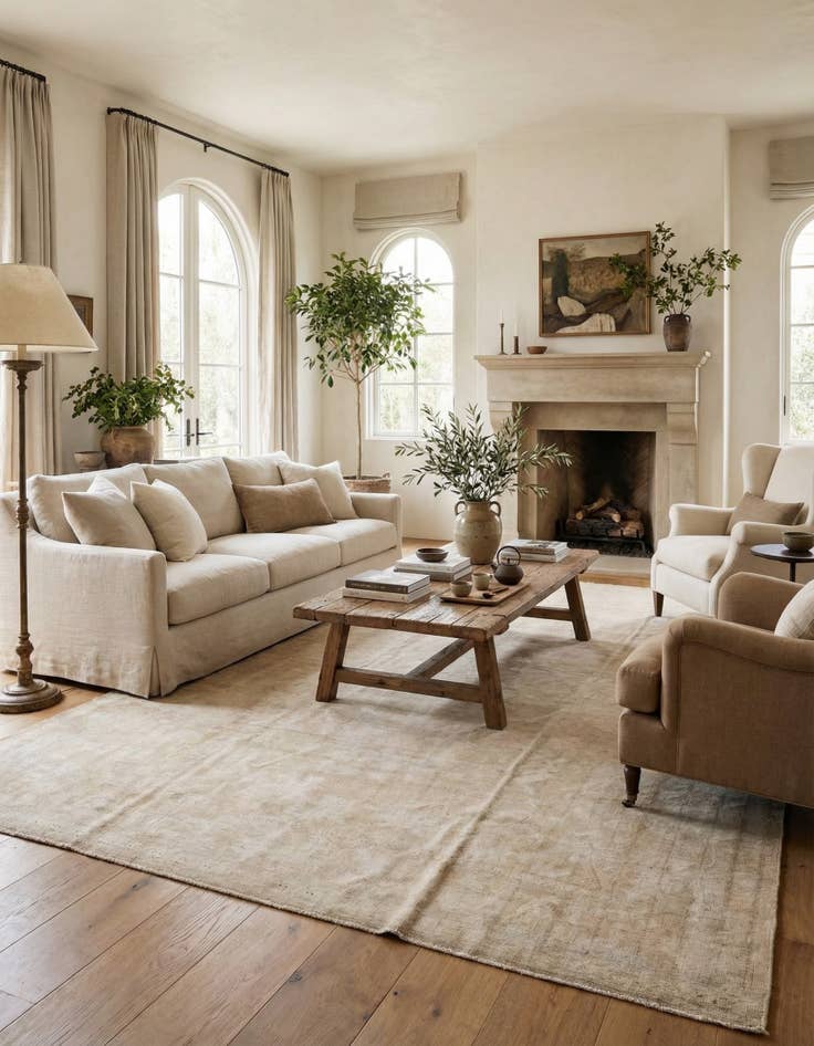 Detail image of  9' 10 x 14'  Hand Knotted Oushak Wool Rug