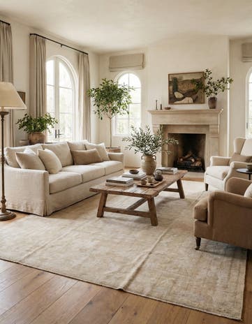 9' 10 x 14' Hand Knotted Oushak Wool Rug