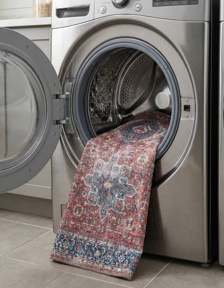 Detail image of 2' x 6'  Washable Yara Runner Rug