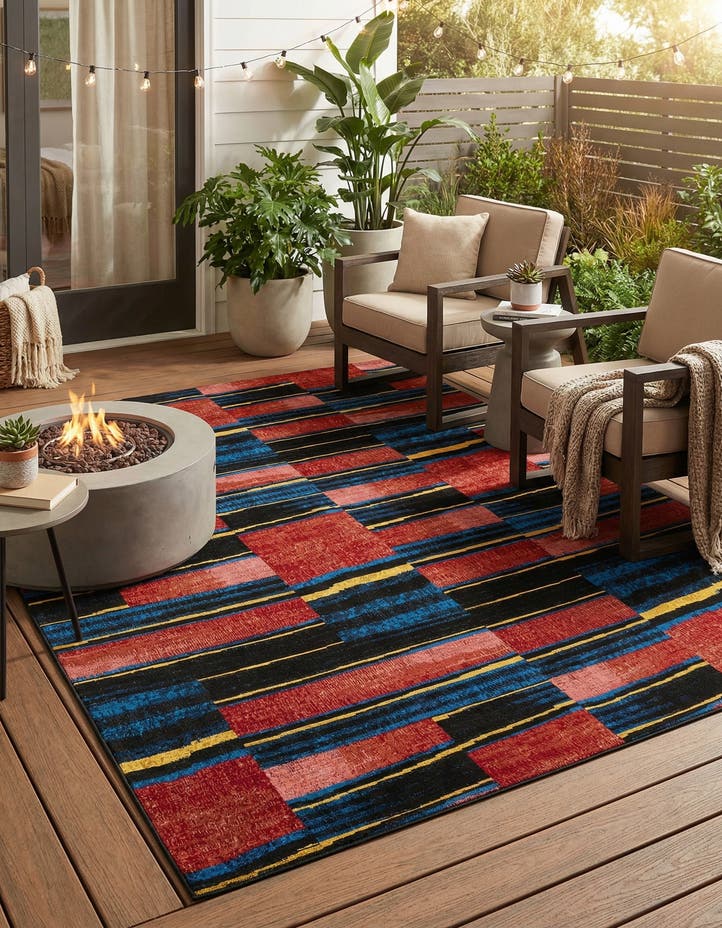 7' 10 x 10' Easy-Clean Modern Indoor / Outdoor...